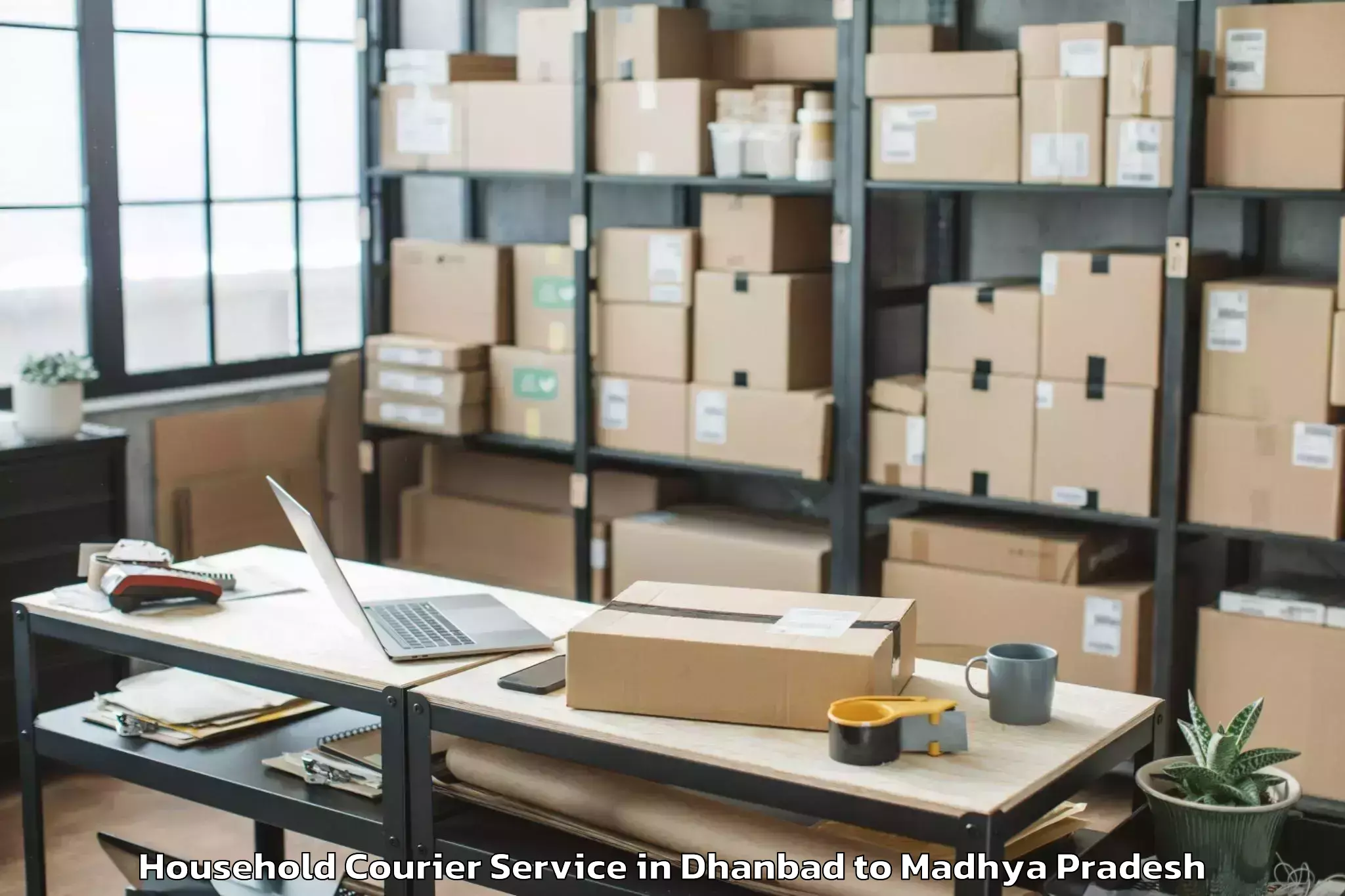 Easy Dhanbad to Warla Household Courier Booking